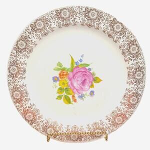 Vintage American Limoges Sebring PRIMERCO 12” Serving Platter Ohio USA 22K Gold